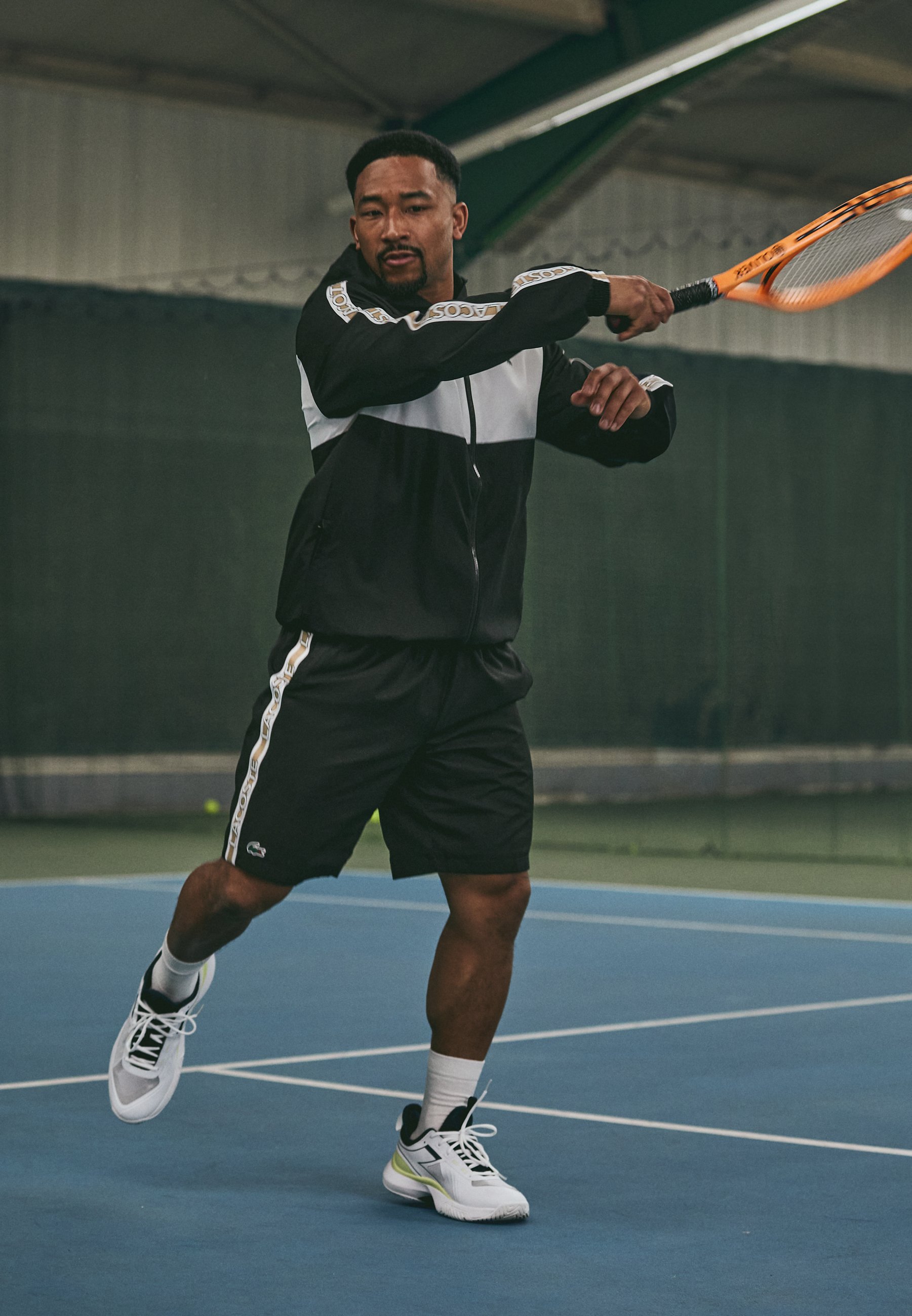 Lacoste Sport TENNIS JACKET - Training jacket - noir/blanc/black