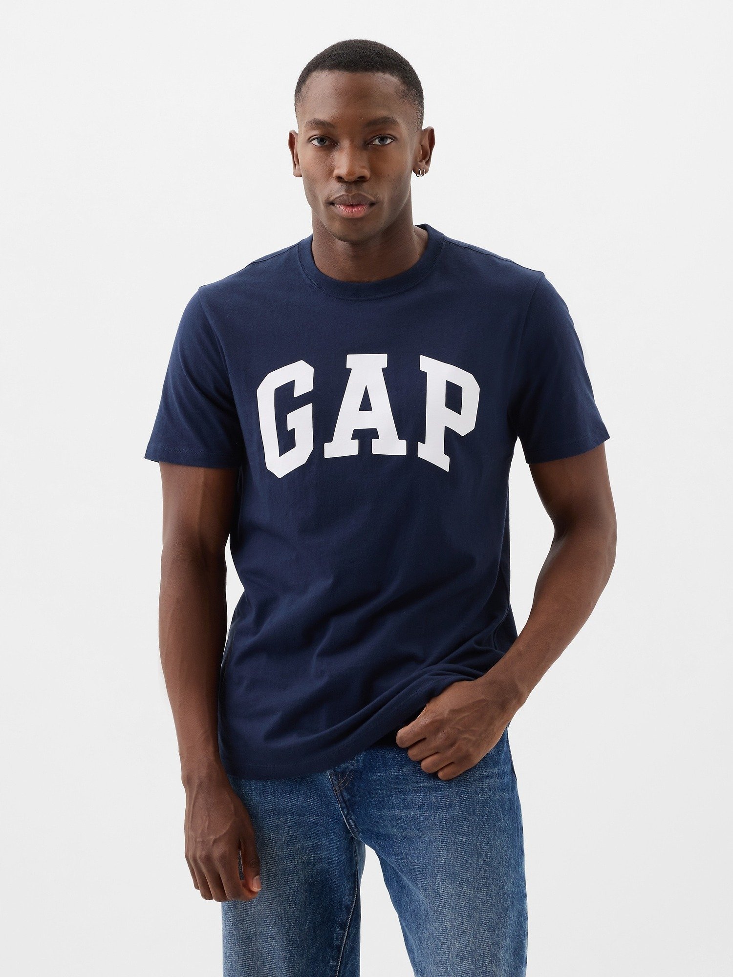 GAP EVERYDAY SOFT BASIC LOGO - Print T-shirt - tapestry navy/dark