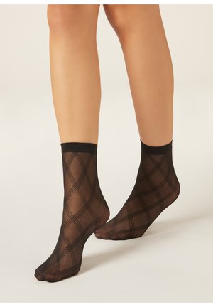 Calzedonia ECO MESH - Calze - schwarz black eco diamond