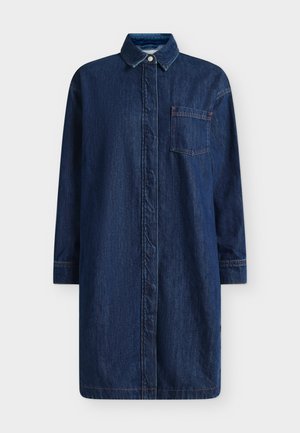 Marc O'Polo DENIM, OVERSIZED FIT LONGSLEEVE - Jeanskleid - dark blue/multi-coloured