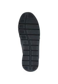 Semelle de chaussure en caoutchouc noir avec des motifs de crantage texturés, présentant des rainures et des sections surélevées pour une adhérence et une flexibilité accrues. Taille indiquée comme 37.