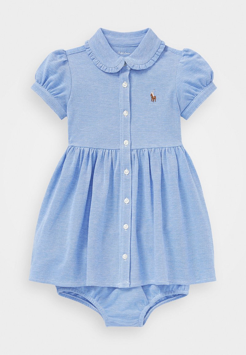 Polo Ralph Lauren KNIT MESH OXFORD DRESS & BLOOMER - Φόρεμα ημέρας - harbor island blue