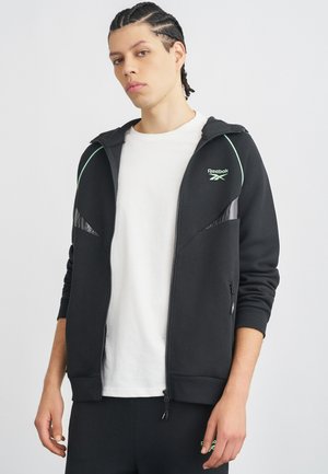 SPORT STREET PIPING SPACER FULL ZIP HOODIE - Sweatjacke - black