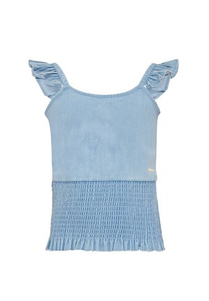 Mexx SLEEVELESS RUFFLE WITH SMOCKED WAIST - Blouse - cashmere blue