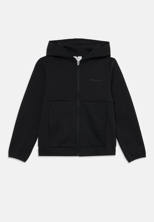 TECH FULL ZIP HOODIE INTERLOCK - Cipzáras pulóver - black