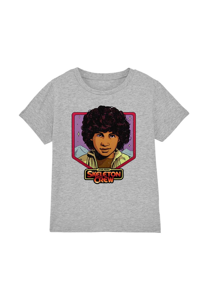 Star Wars T-shirt print grijs gemêleerd