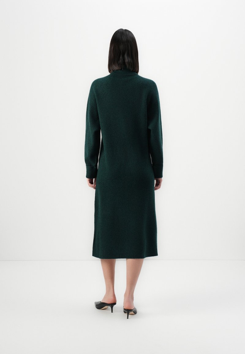 slim fit dress slacks Cowl Neck 50s Open Back Vintage Emerald Green Dress main image 1