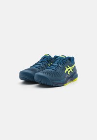 ASICS GEL-RESOLUTION 9 - Vairāku kortu tenisa apavi - mako blue/safety yellow