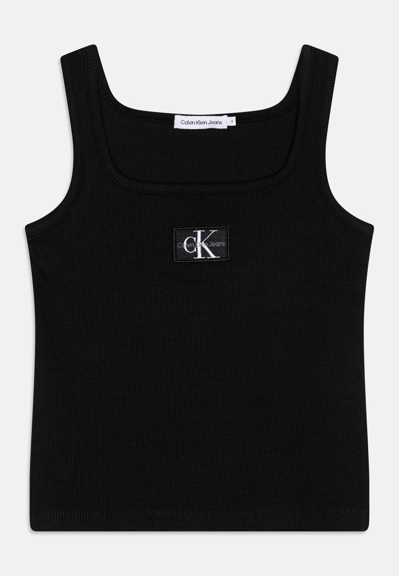 Calvin Klein Jeans BADGE SQUARE NECK - Linne - black