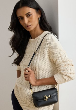 Lauren Ralph Lauren LEATHER SMALL BLAIKE CROSSBODY BAG - Taška s příčným popruhem - black