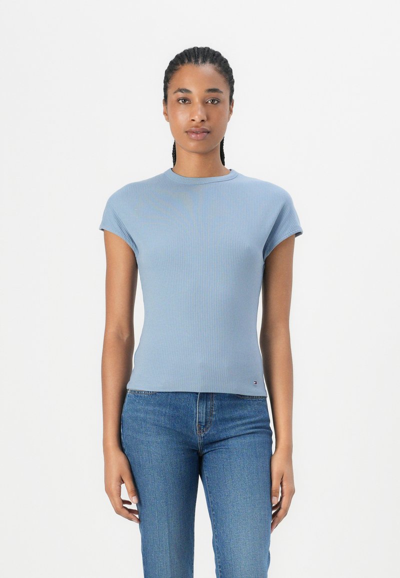 Tommy Hilfiger - SLIM TEE - Basic T-shirt - brisk blue, Enlarge