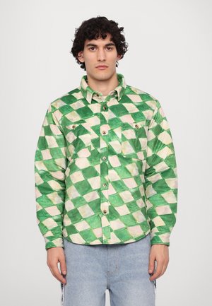 Kidsuper MOLESKIN CHECKERED QUILTED OVERSHIRT - Lett jakke - green