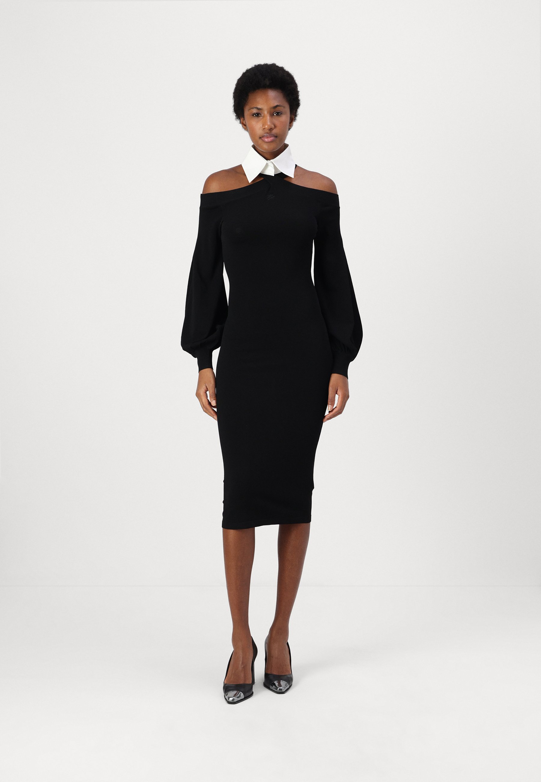 Paris Dresses Vestido Karl Lagerfeld Tirantes Caídos Negro