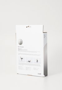 Σφαίρα τόνωσης σώματος συσκευασμένη σε λευκό κουτί με μια ομαλή, στρογγυλή, ανοιχτό γκρίζα εικονογράφηση σφαίρας. Περιλαμβάνει οδηγίες χρήσης και λεπτομέρειες φροντίδας.