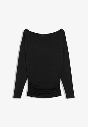 Bershka, ASYMMETRIC NECKLINE LONG SLEEVE - T-SHIRT - T-shirt à manches longues - black