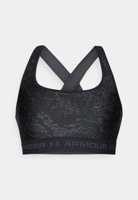 CROSSBACK MID PRINT - Reggiseno sportivo con sostegno medio - black/anthracite