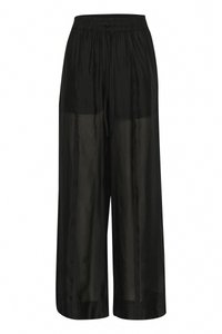 TRUDI PANTS - Auduma bikses - black