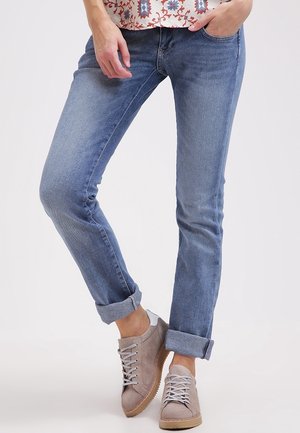 Straight leg jeans - bleached denim