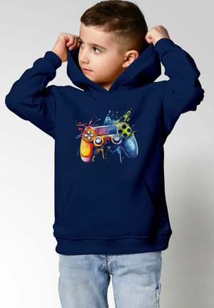 MoonWorks GAMING ZOCKEN PRINT - Kapuzenpullover - navy