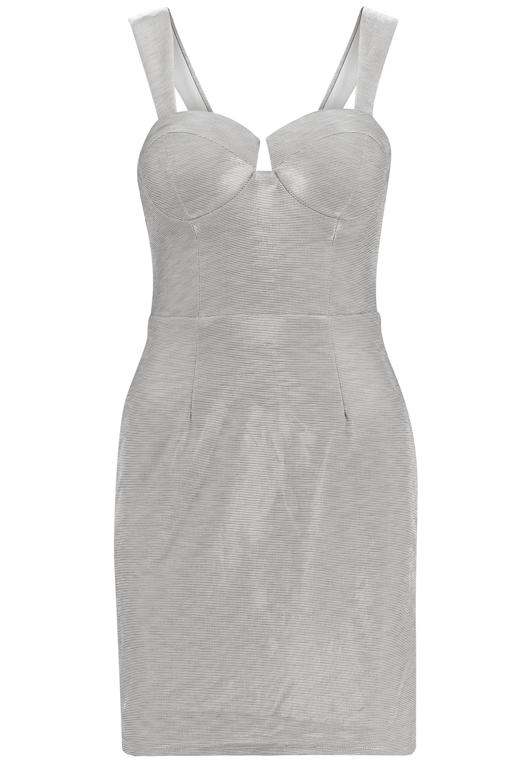 metallic bodycon mini dress