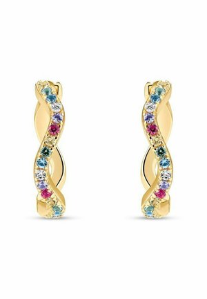 ELLERA WAVES GRANDE - Øreringe - gold coloured rainbow