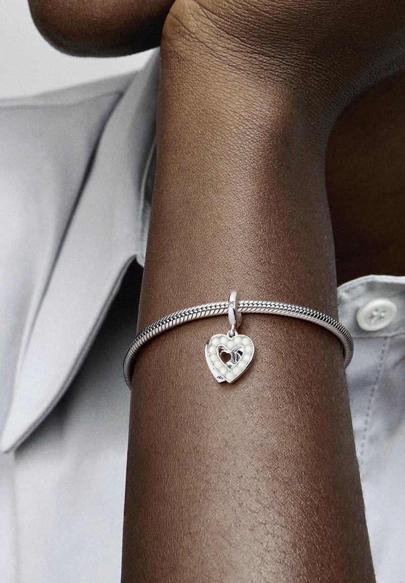 Pandora HEART MUM DOUBLE DANGLE - Charm - sterling silver 