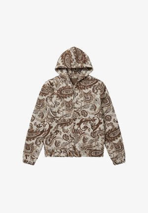 Project X Paris, VESTE À CAPUCHE ZIPPÉE TAWNY - Sweat zippé - greige