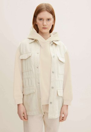 CHEVRON - Waistcoat - unbleached natural bull denim
