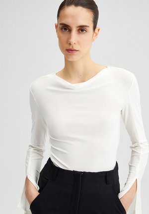 BODY WITH SLIT - Pikkade varrukatega topp - off white