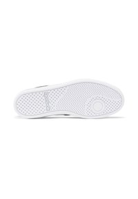 Semelle de sneaker blanche avec un motif en chevrons et un détail de grip circulaire. Comprend le logo Reebok. Conçue pour l'adhérence et la durabilité.