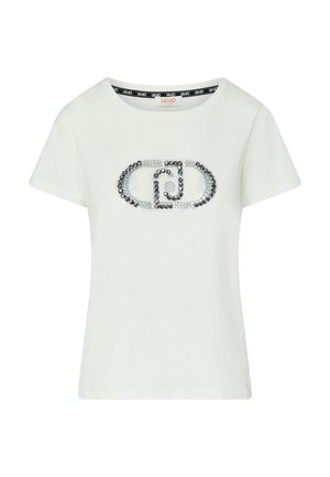 LIU JO, LIU JO T-SHIRT WITH MONOGRAM LOGO - Μπλουζάκι με στάμπα - white