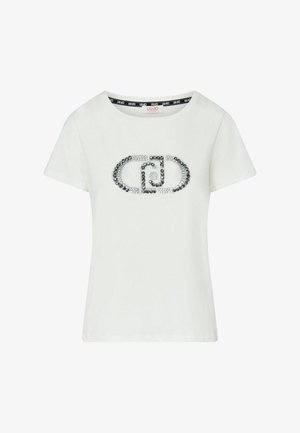 LIU JO, LIU JO T-SHIRT WITH MONOGRAM LOGO - Μπλουζάκι με στάμπα - white