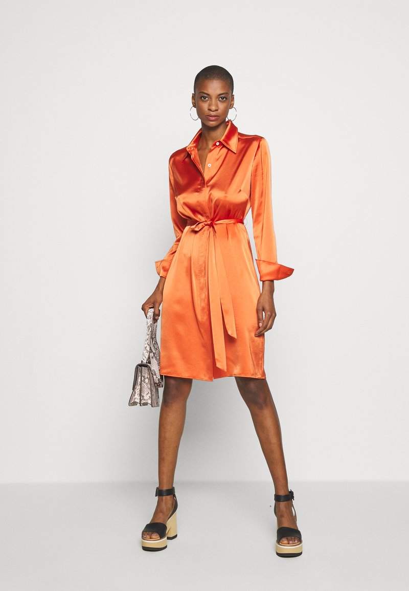 Diane Von Furstenberg Zello Shirt Dress Burnt Orange Zalando Co Uk 
