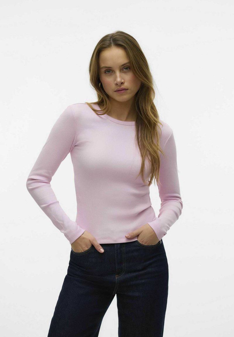 Vero Moda VMCHLOE SHORT - Pikkade varrukatega topp - roseate spoonbill