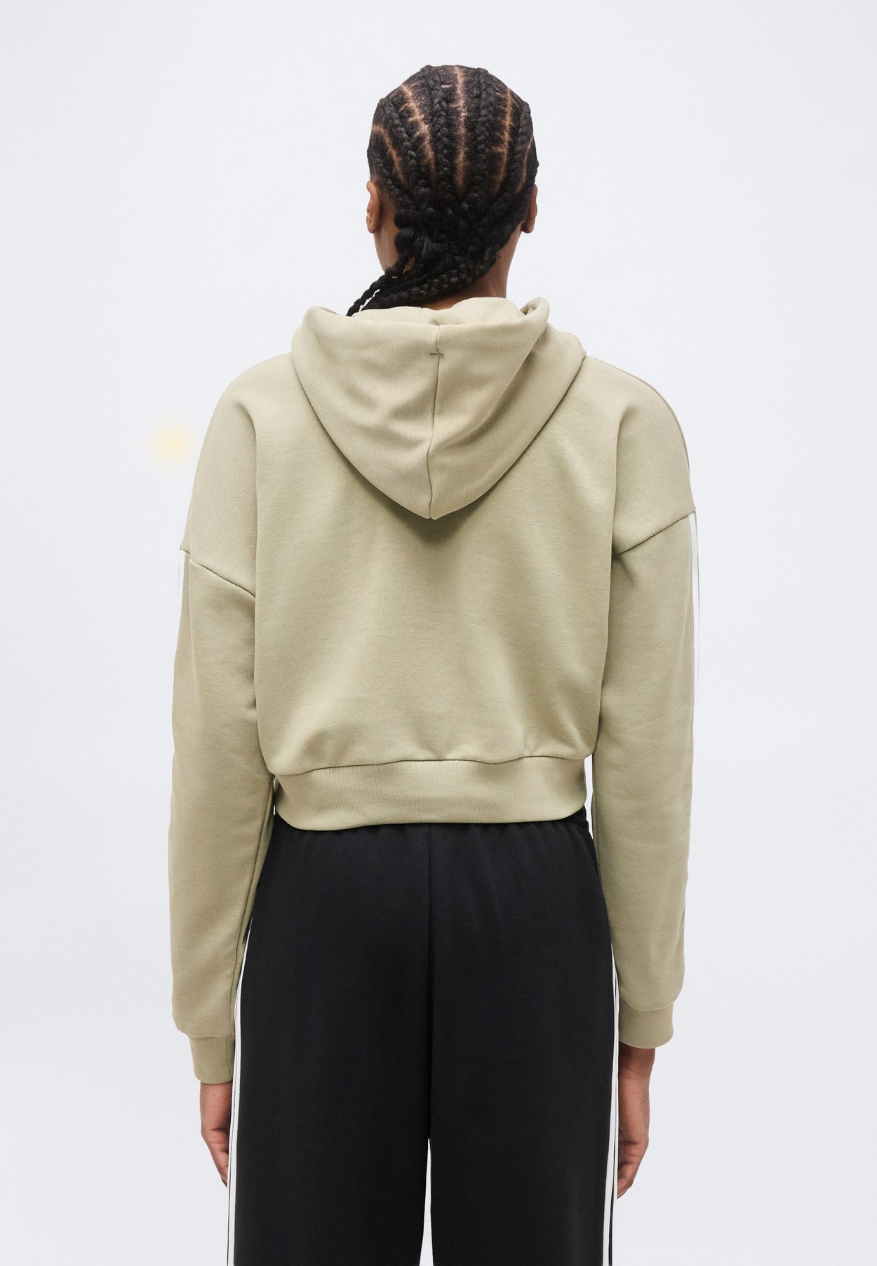 ESSENTIALS 3 STRIPES FRENCH TERRY CROPPED