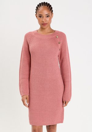 MIT KNOPFDETAILS - Abito in maglia - rose