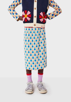 GEOMETRIC SCACS - Jupe plissée - off white