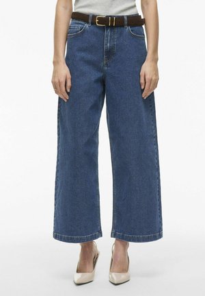 CULOTTE  - Flared-farkut - medium blue denim