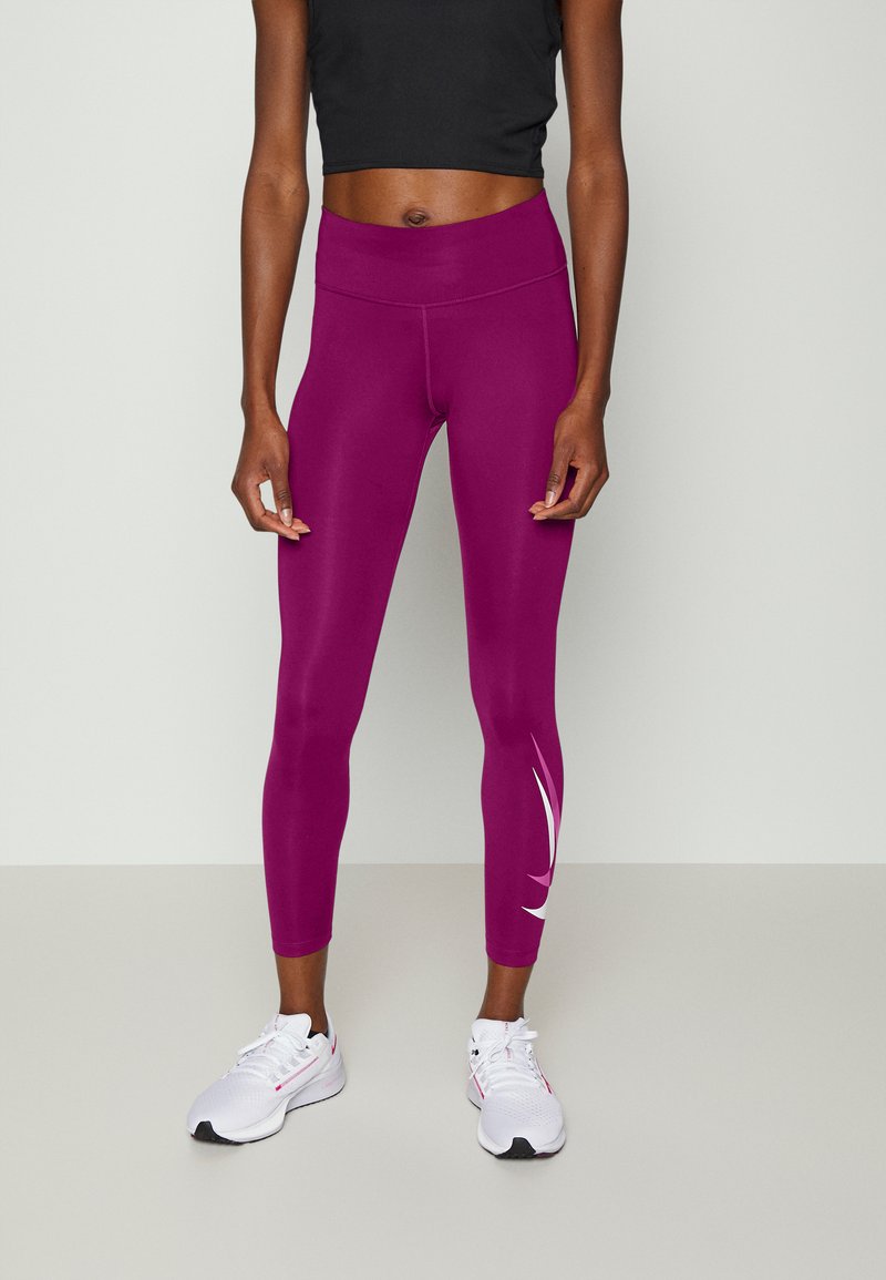Nike Performance RUN 7/8 - Leggings - sangria white