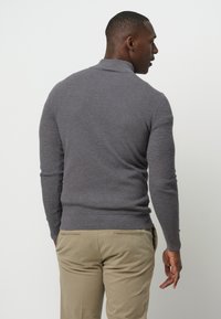 PROFUOMO THE STRUCTURE BASIC HALF ZIP - Strickpullover - grey