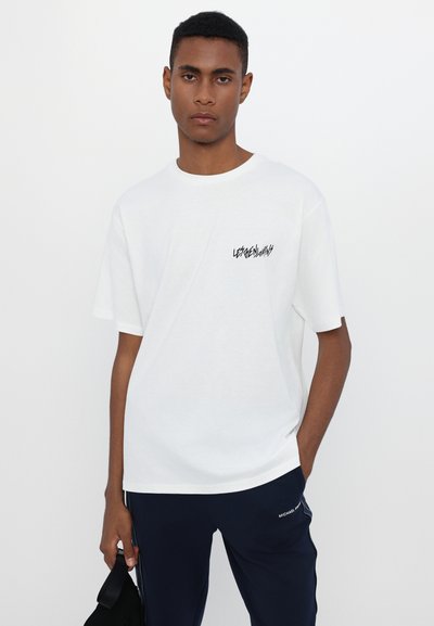 Les Benjamins SHORT SLEEVE TEE UNISEX  - Triko s potiskem - white