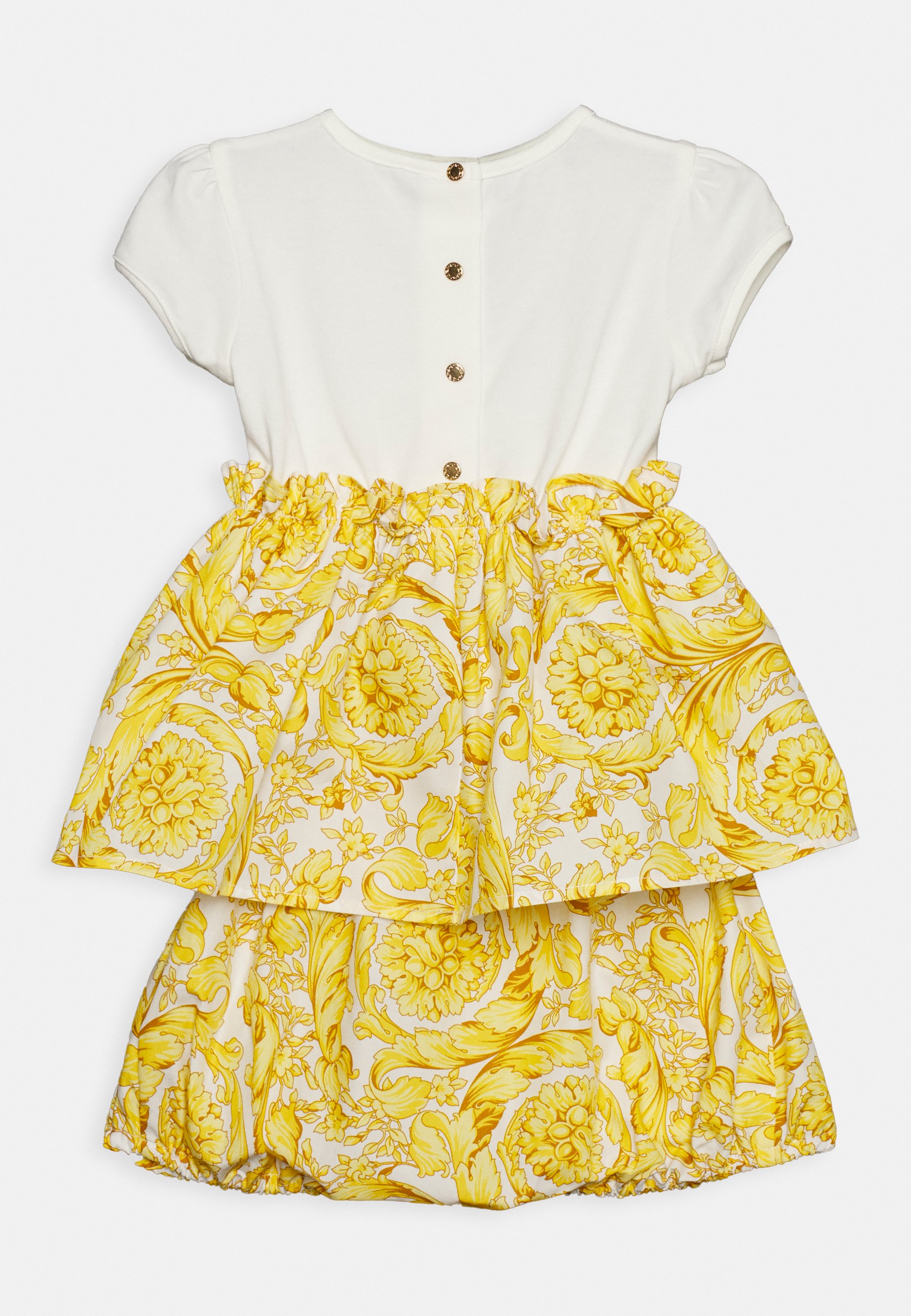 Versace DRESS BAROCCO KIDS LOGO - Vestito di maglina - bianco/oro/bianco -  Zalando