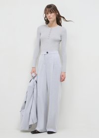 Calliope COLLO SERAFINO - Langarmshirt - grigio medio melange