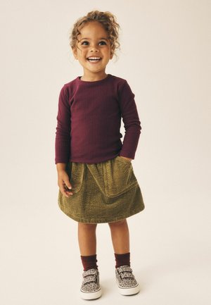 Next, REGULAR FIT - CORD SKIRT - A-snit nederdel - olive green
