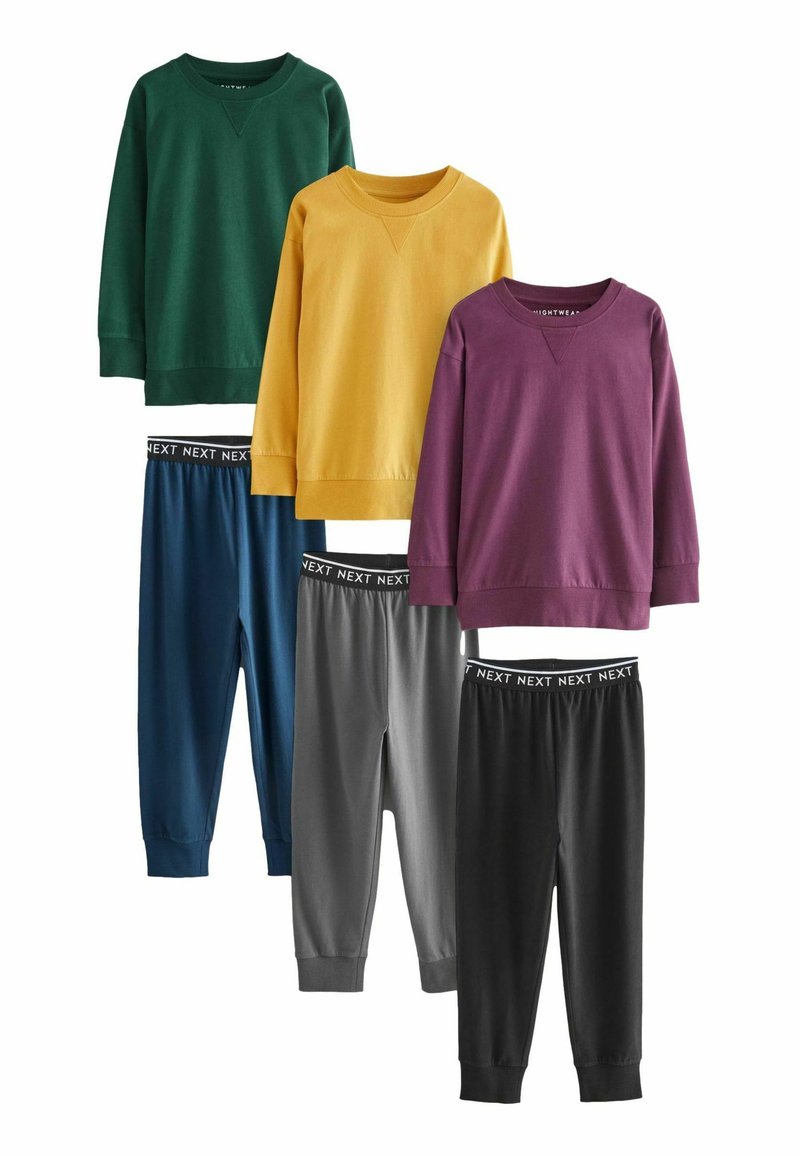Next 3 PACK - REGULAR FIT - Pyjama - green ochre plum