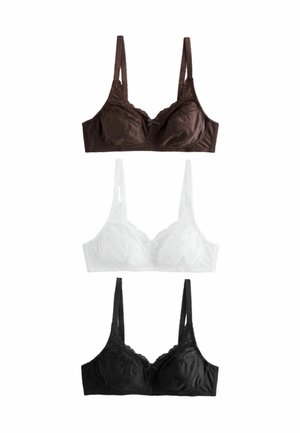 TOTAL SUPPORT FULL CUP 3 PACK - Triangel BH - black white chocolate nude