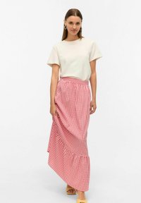 Vero Moda VMCHECK  - Gonna lunga - goji berry