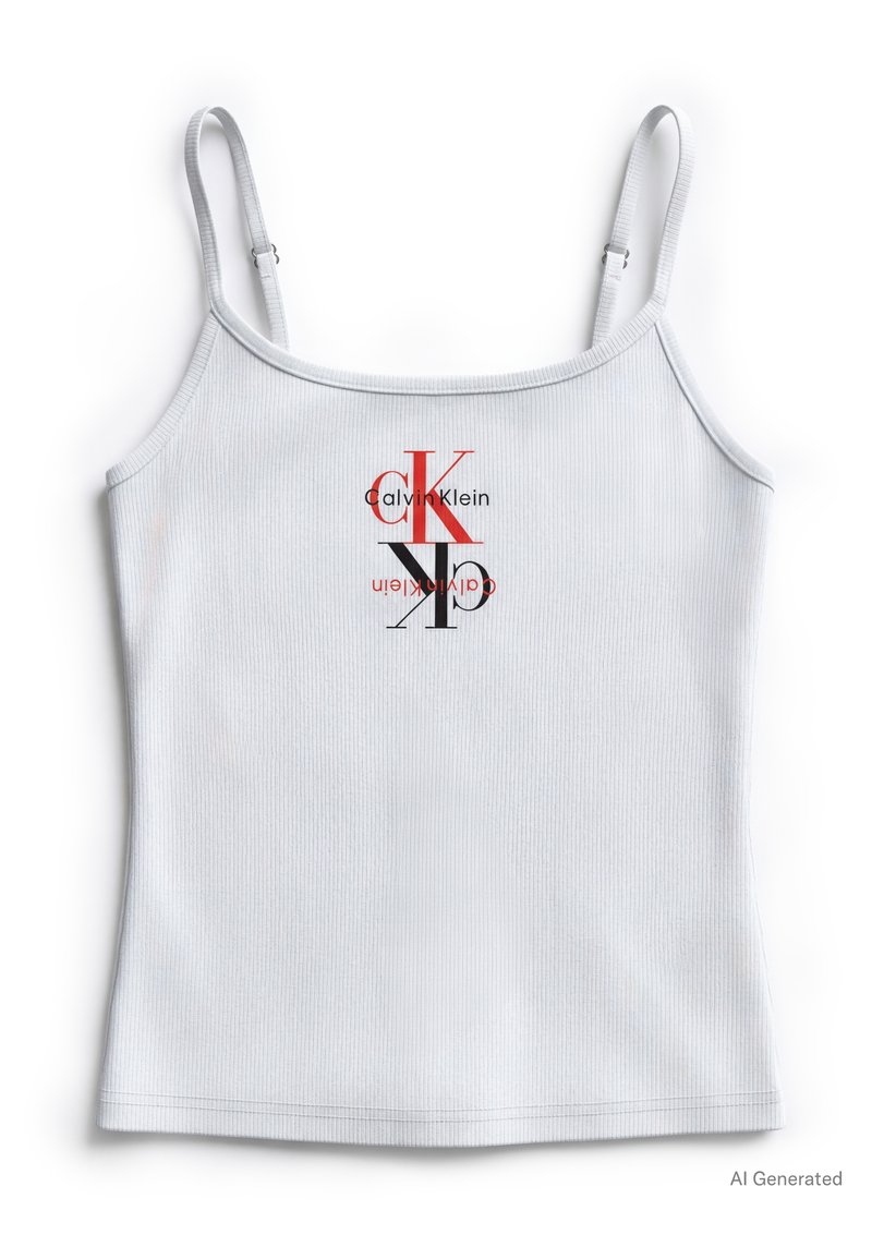 Calvin Klein Jeans 90S CAPSULE CONTOUR - Top - bright white/white ...