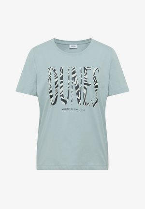 Cecil, T-SHIRT MIT RUNDHALS UND FRONTPRINT - Printtipaita - crystal mint