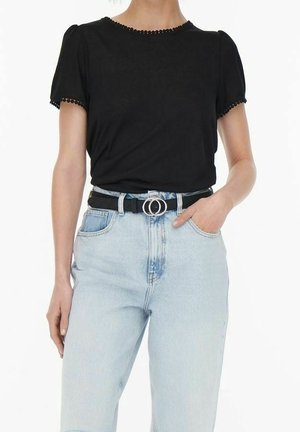 T-shirt med print - black